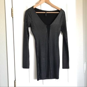 Sexy Mini Dress with Long Sleeves
